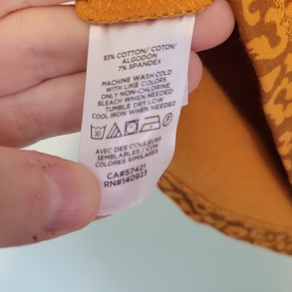 Lou & Grey Tan & Orange Leopard Print Cropped Tank Size XXL - Picture 5 of 5